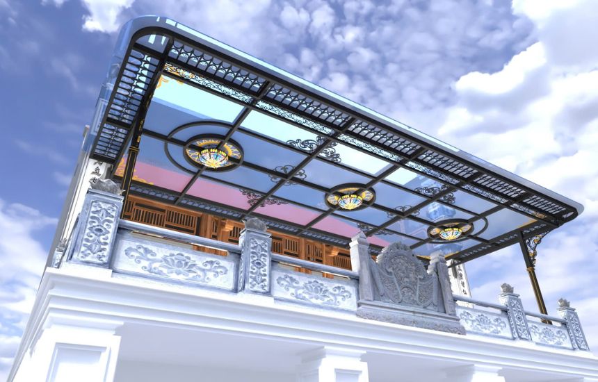 Vật liệu che mưa che nắng vẫn giữ ánh sáng tự nhiên hiệu quả