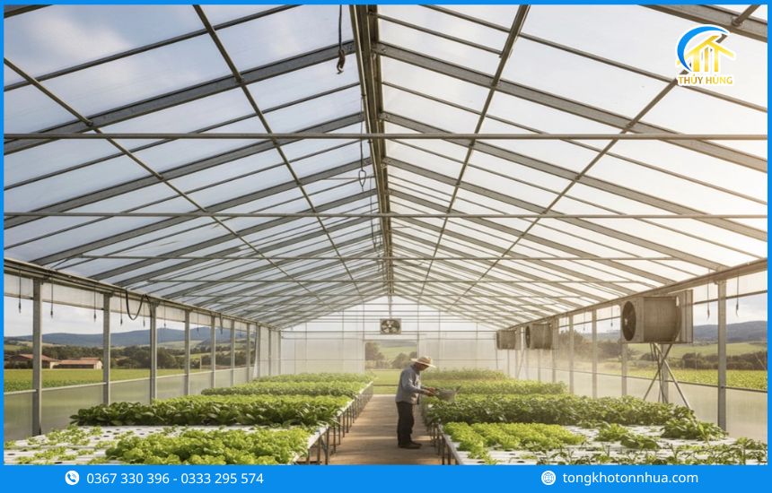 Các yếu tố cần lưu ý khi thiết kế mái cho khu trồng cây và nhà kính