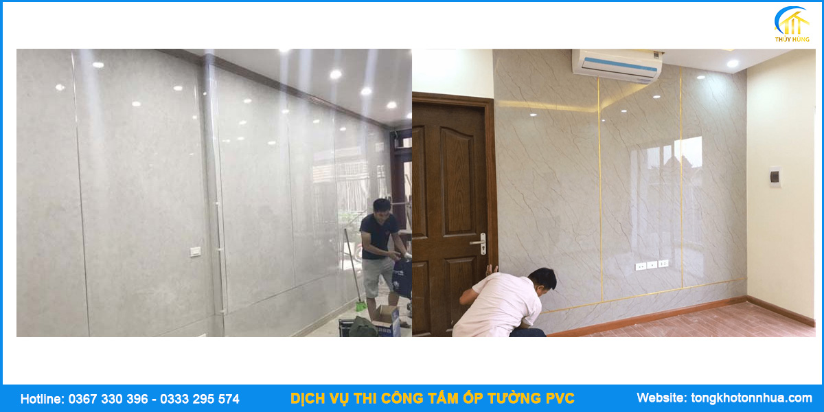 Công trình thi công tấm ốp tường PVC