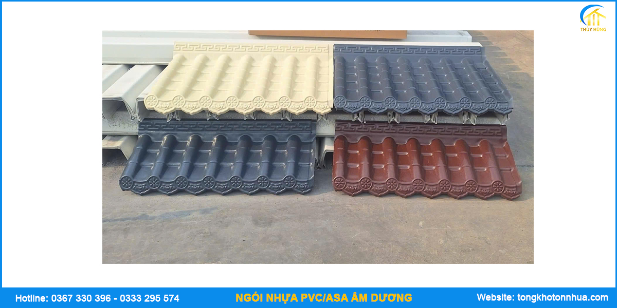 Đặt mua ngói nhựa PVC/ASA âm dương