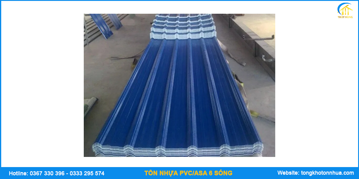 Đặt mua tôn nhựa PVC/ASA 6 sóng