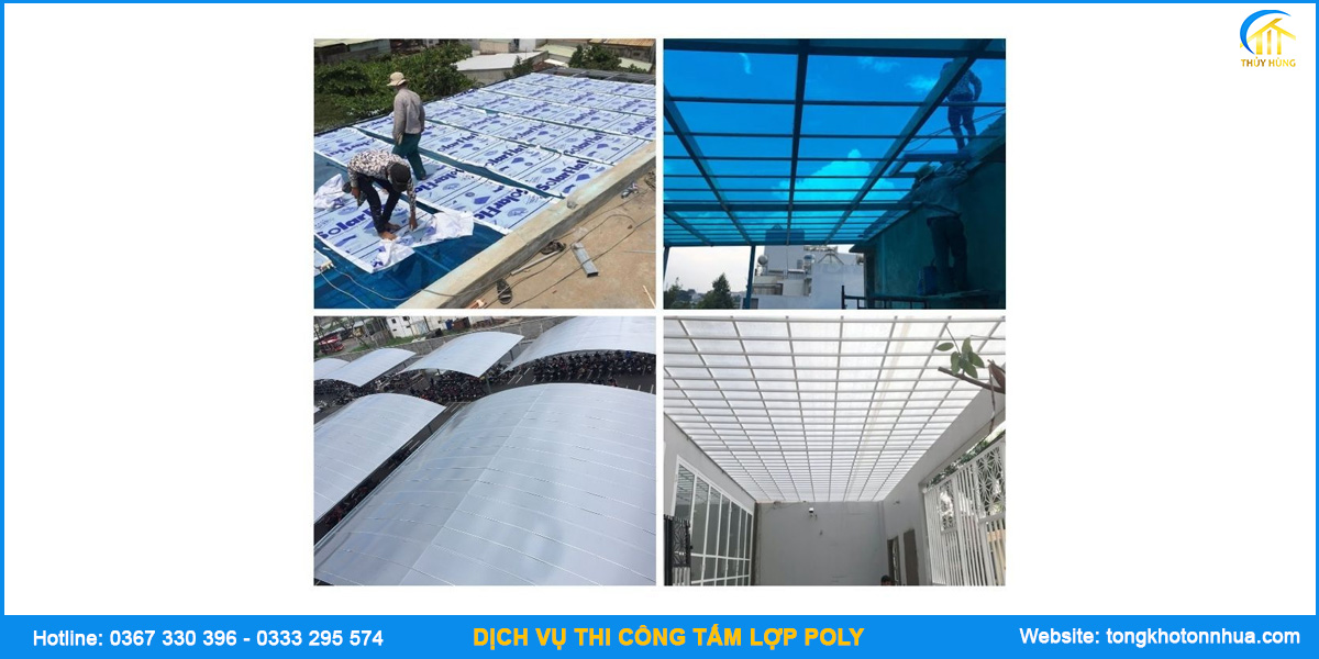 Lợi ích dịch vụ thi công tấm lợp Poly