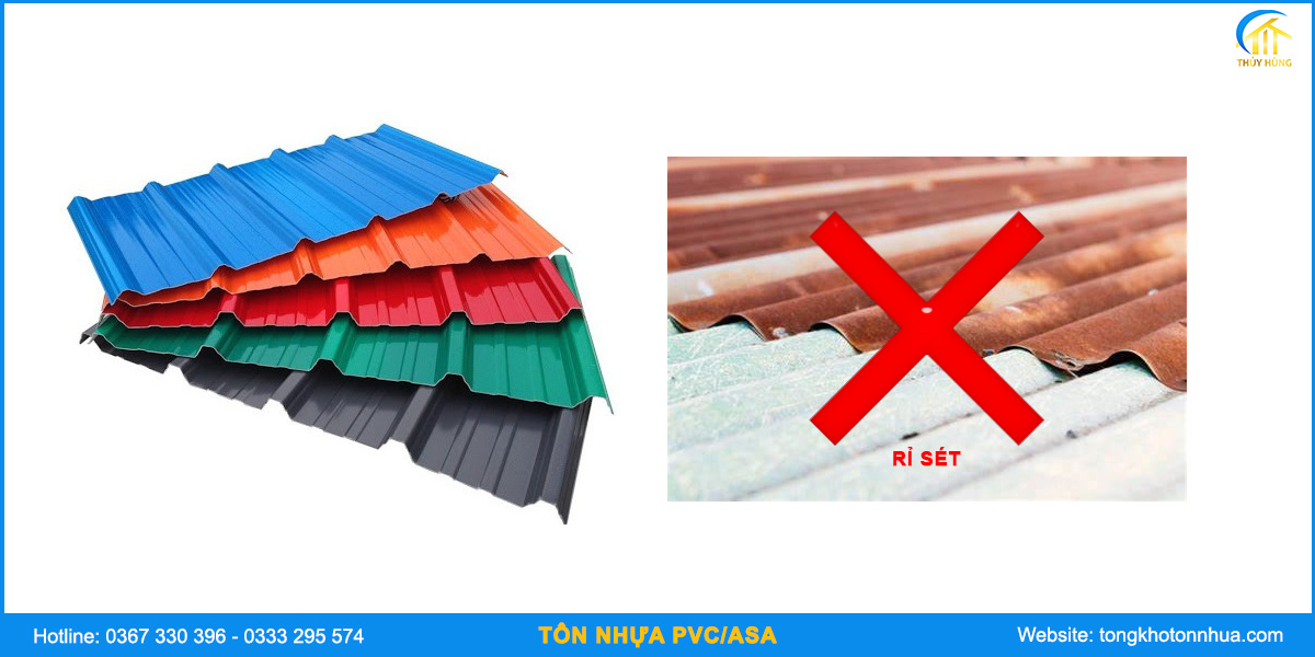 Tôn nhựa PVC không bị rỉ sét