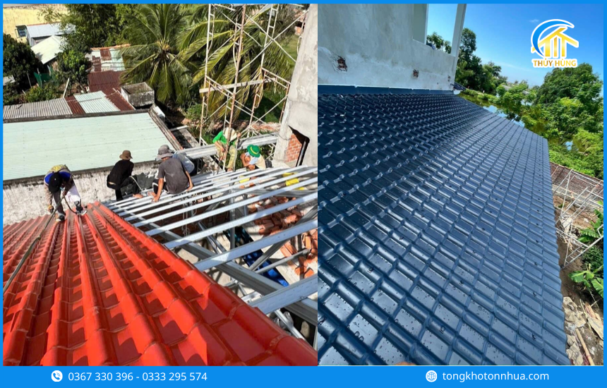 Ứng dụng tôn nhựa tại Phường Bình Tân