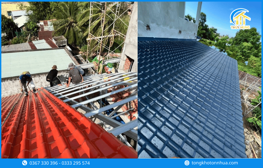 Ứng dụng tôn nhựa tại Phường Đông Hưng Thuận