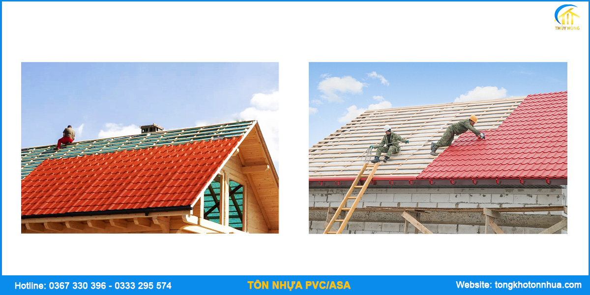 Ứng dụng tôn nhựa pvc/asa